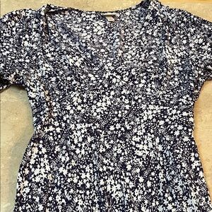 A New Day Blue and White Floral maxi slim fit dress